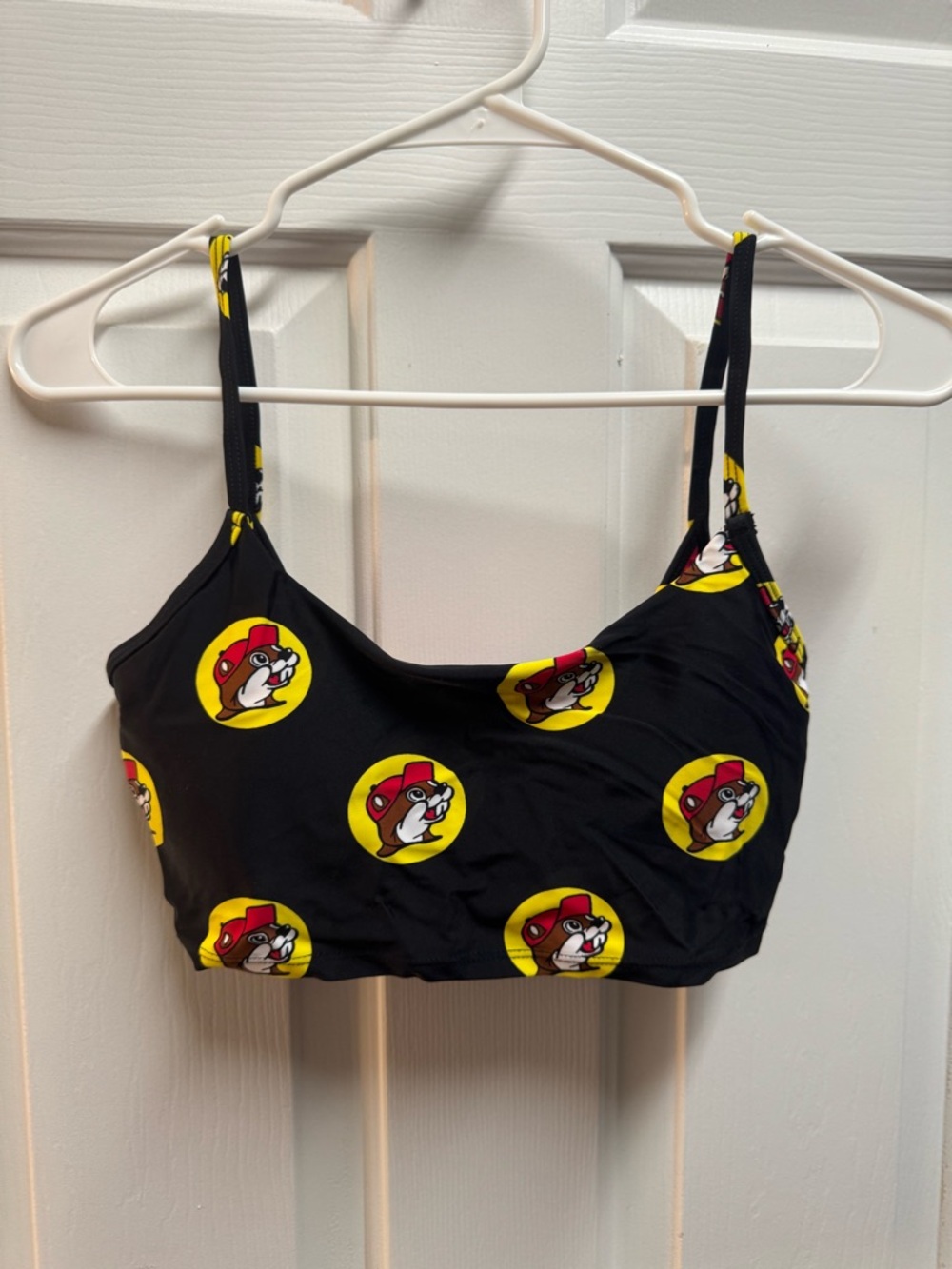 BUC-EES Logo-Print Bikini Top with Accent Circles